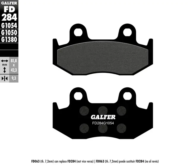Galfer Bremseklosser, Semi-metall Raptor, Bak 
