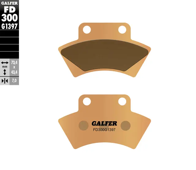 Galfer Bremseklosser, Sinter, Quads Kvalitetsklosser for ATV/UTV 