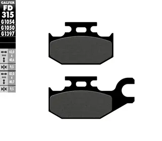 Galfer Bremseklosser, Semi-metall Anbefalt for urban/off-Road/Custom