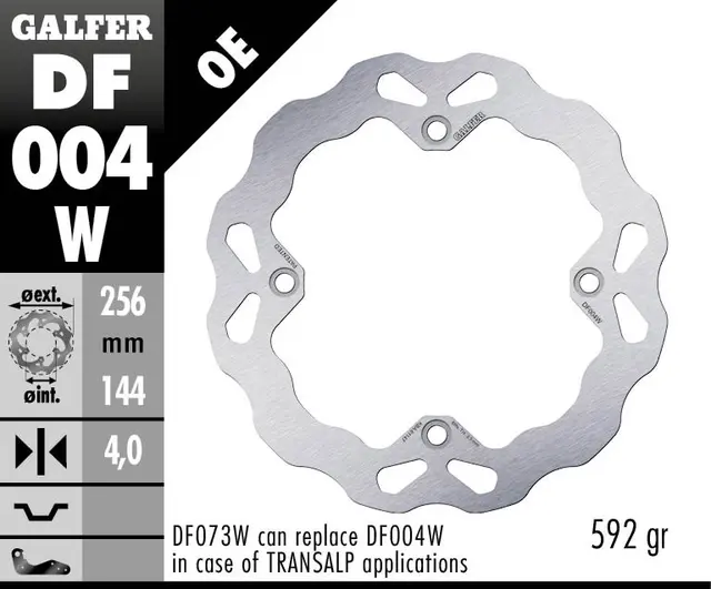 Galfer Bremseskive, Fast, 256x4mm 