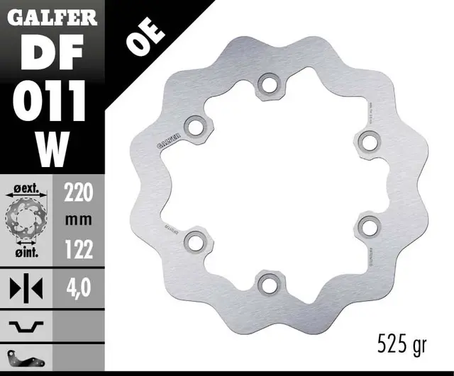 Galfer Bremseskive, Fast, 220x4mm 