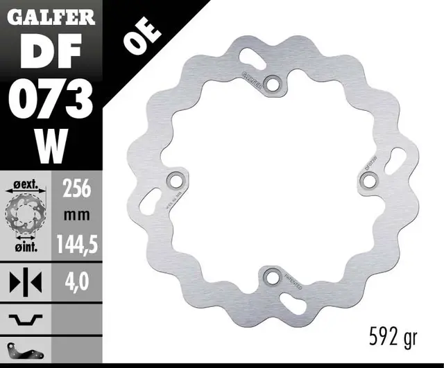 Galfer Bremseskive, Fast, 256x4mm 