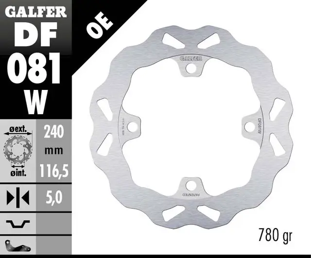 Galfer Bremseskive, Fast, 240x5mm 