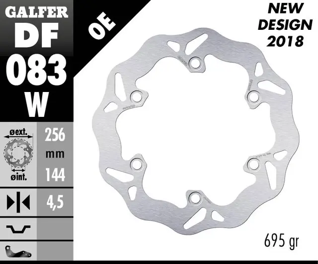 Galfer Bremseskive, W, Fast, 256x4,5mm 