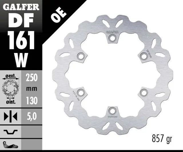 Galfer Bremseskive, W, Fast, 250x5mm 