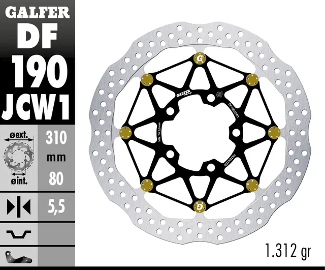 Galfer Bremseskive W Floatech Racing310X5.5mm 