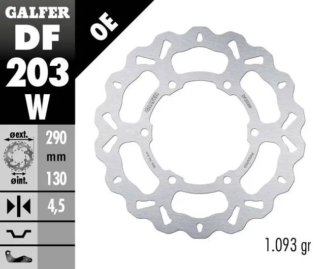 Galfer Bremseskive, W, Fast, 290x4,5mm 