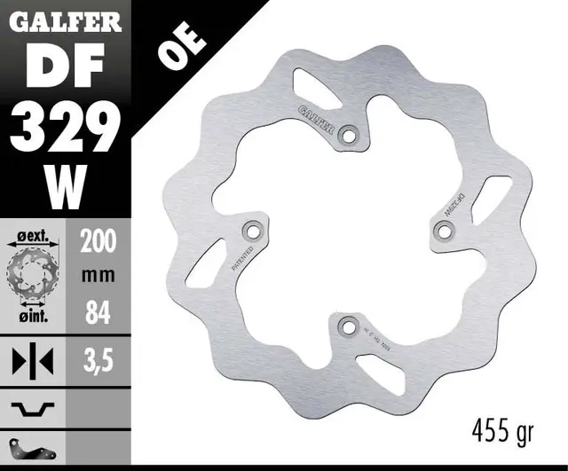 Galfer Bremseskive, W, Fast, 200x3,5mm 