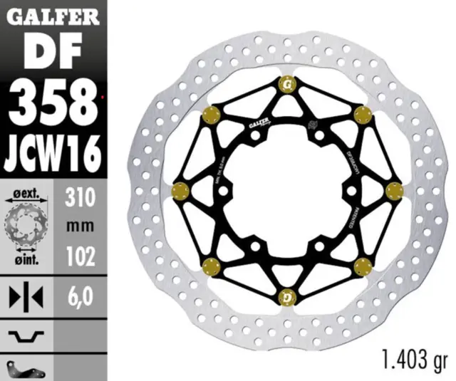 Galfer Bremseskive W Floatech Racing310X6mm 