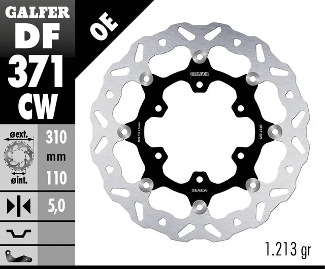 Galfer Bremseskive W, Flytende Kompl. (C. Alu.) 310x5mm 