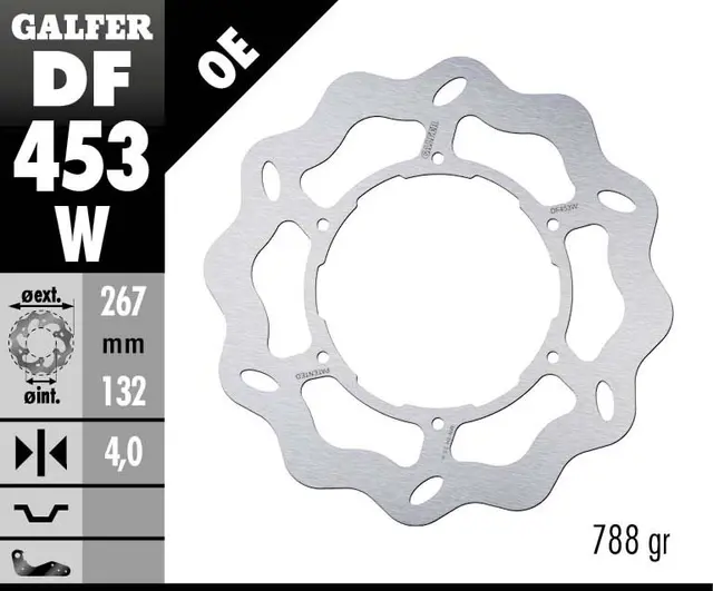 Galfer Bremseskive, W, Fast, 267x4mm 