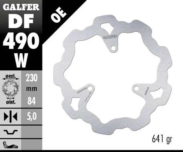 Galfer Bremseskive, W, Fast, 230x5mm 