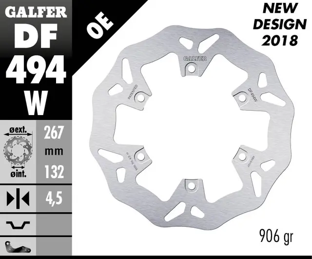 Galfer Bremseskive, W, Fast, 267x4,5mm 