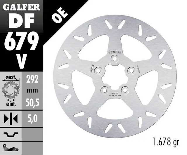 Galfer Bremseskive, Fast, Rund, 292x5mm 
