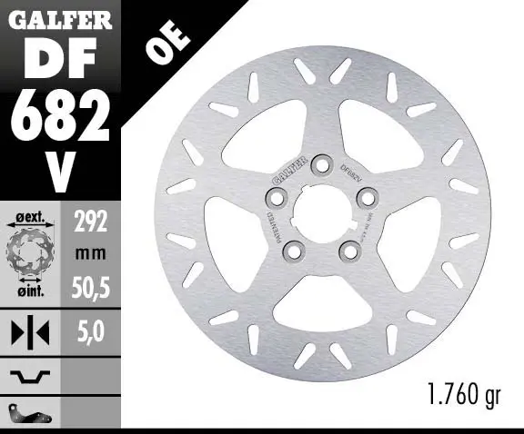 Galfer Bremseskive, Fast, Rund, 292x5mm 