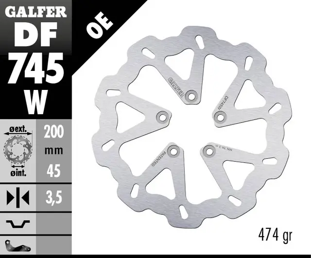 Galfer Bremseskive, W, Fast, 200x3,5mm 