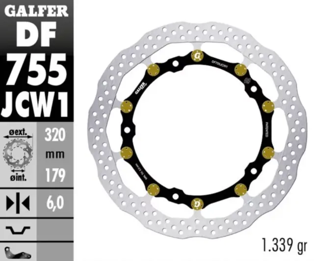Galfer Bremseskive W Floatech 320X6mm (Front) 