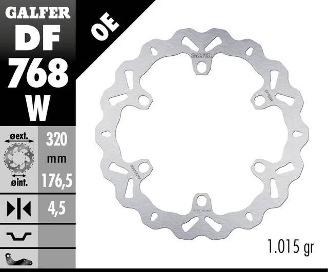 Galfer Bremseskive, W, Fast, 320x4,8mm 