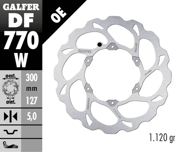 Galfer Bremseskive, W, Fast, 300x5mm 