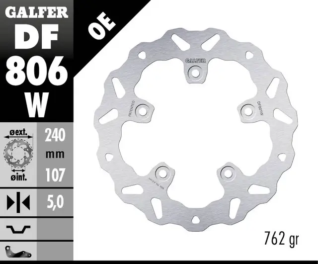 Galfer Bremseskive, W, Fast, 240x5mm 
