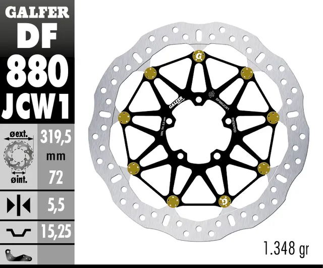 Galfer Bremseskive W Floatech Racing320X5.5mm 