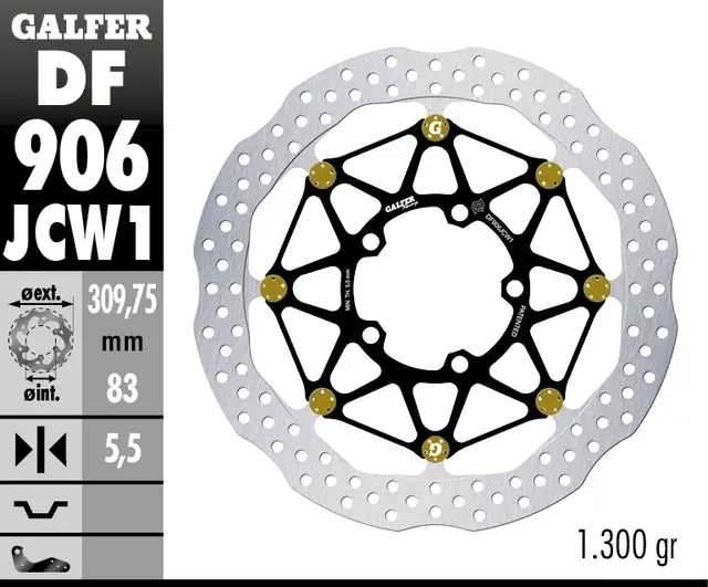Galfer Bremseskive W Floatech Racing310X5.5mm 