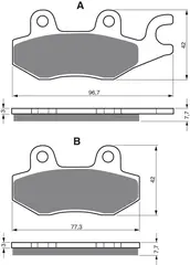 Goldfren Bremseklosser - Honda/Suz/Yama+ Klosser front