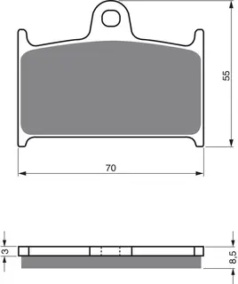 Goldfren Bremseklosser - Suz/Trium/Yama+ Klosser front