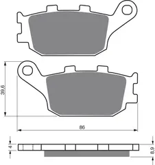 Goldfren Bremseklosser - Honda/Kawa/Suz+ Klosser bak