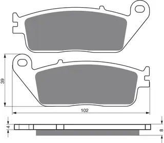 Goldfren Bremseklosser - Buell/Honda+ Klosser front