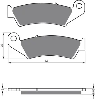 Goldfren Bremseklosser- Honda/Kawa/Yama+ Front