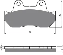 Goldfren Bremseklosser - Honda+ Klosser front