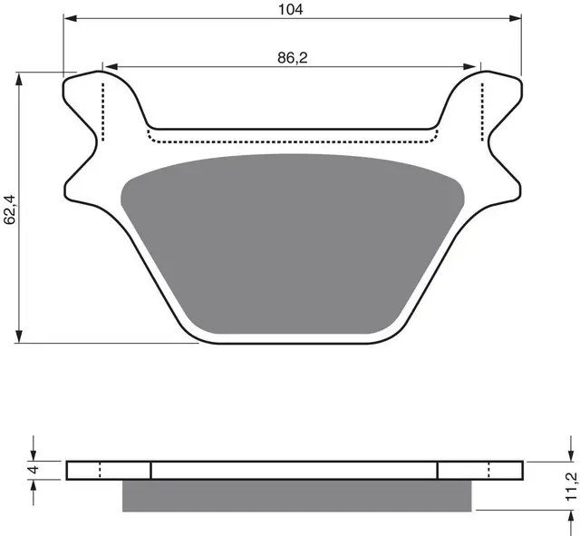 Goldfren Bremseklosser - Buell/HD Klosser bak 