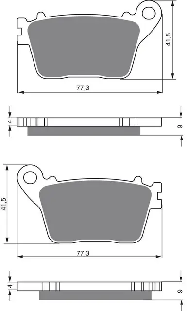Goldfren Bremseklosser - Honda/Kawa/Suz+ Klosser bak 