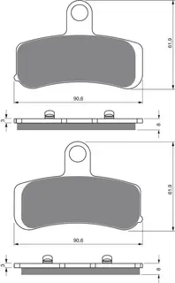 Goldfren Bremseklosser - Harley Davidson Klosser foran