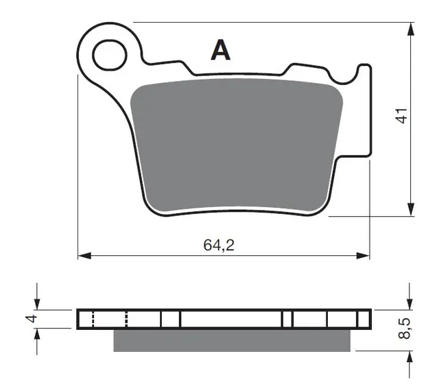 Goldfren Bremseklosser - GG/HQ/KTM 65cc MC/SX/TC65 2023->, Front 