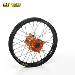 Haan Bakhjul 18x4.25 - HQ/KTM 901/790,RU Sort Ring ,Oransje Nav/Nipp, Std Eiker