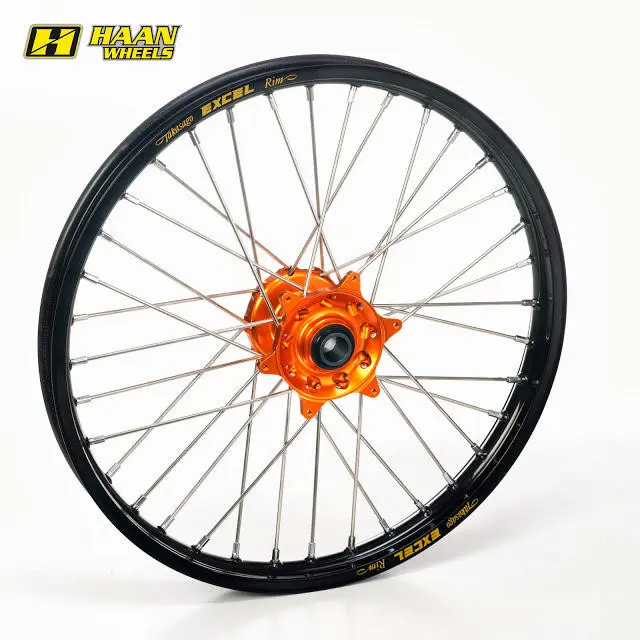 Haan Framhjul 21x2,15 - HQ/KTM 790-1290R Sort Ring, Oransje Nav/Nipp, Std Eiker 
