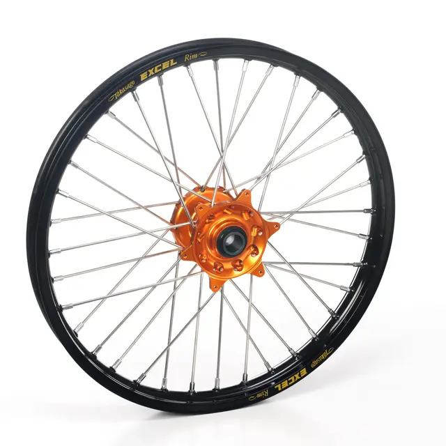 Haan Framhjul 21x1,85 - KTM 950/990 Svart Ring/Eiker, Oransje Nav/Nippler 