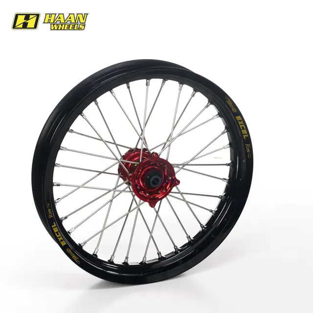 Haan Framhjul 19x1,40 - Honda CRF150R Sort Ring, Rødt Nav 07->, Høy Type 