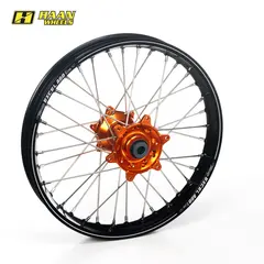 Haan Bakhjul A60 19x2,15 - KTM/HQ, 25mm A60 Ring/Svarte Eik.,Oransje Nav/Nippler