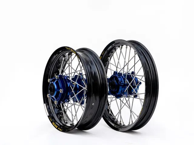 Haan Bakhjul 17x5.00 - KTM 690/HQ701, RU Sort Ring, Blått Nav, Rykkutjevner 