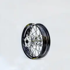 Haan Bakhjul 17x5.00 - Triumph Sort Ring/Eiker/Nippler, Gult Nav