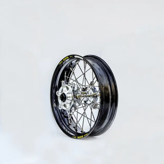 Haan Bakhjul 17x5.00 - Triumph Sort Ring/Eiker/Nippler, Gult Nav 