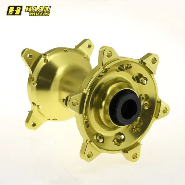 Haan Bakhjul 17x5.00 - Triumph Sort Ring/Eiker/Nippler, Gult Nav 
