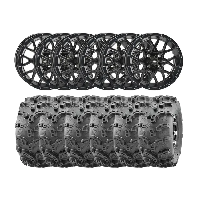 Hjulpakke 56 - Can-Am 6x6 Wanda P375 E4, ITP Hurricane - Sort 