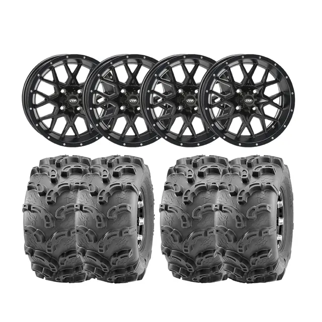Hjulpakke 56 - Polaris 4x4 Wanda P375 E4, ITP Hurricane - Sort 