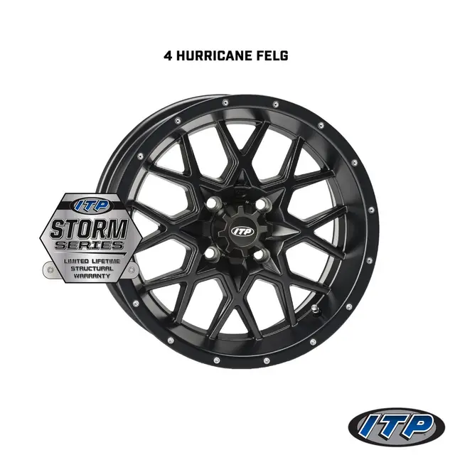 Hjulpakke 56 - Polaris 4x4 Wanda P375 E4, ITP Hurricane - Sort 