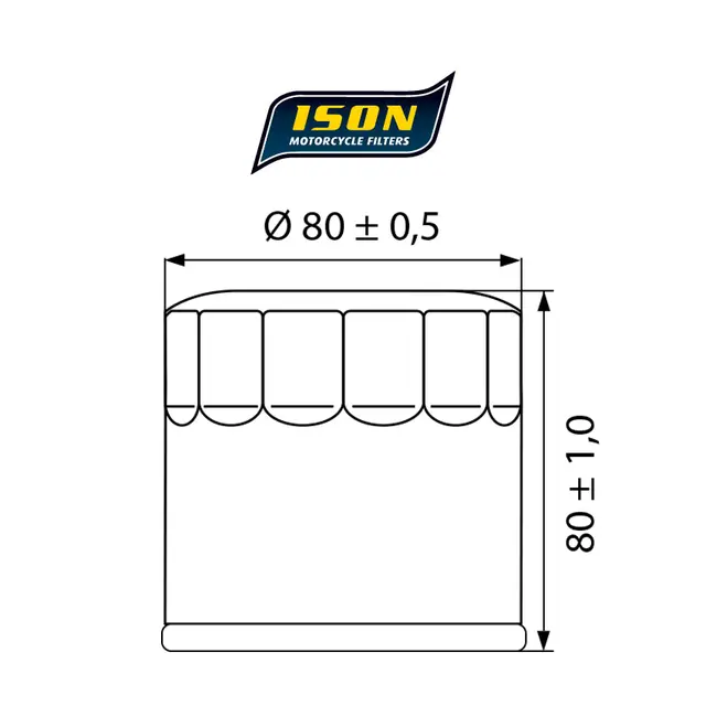 ISON 202 Oljefilter - Honda/Kawasaki CBR/VF/VFR/CBX/VT/EN/GPZ/VN 