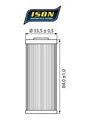 ISON 652 Oljefilter - KTM/HQ/Gas-Gas+ Husaberg - FE,FC,EXC,SX-F,XC-F 